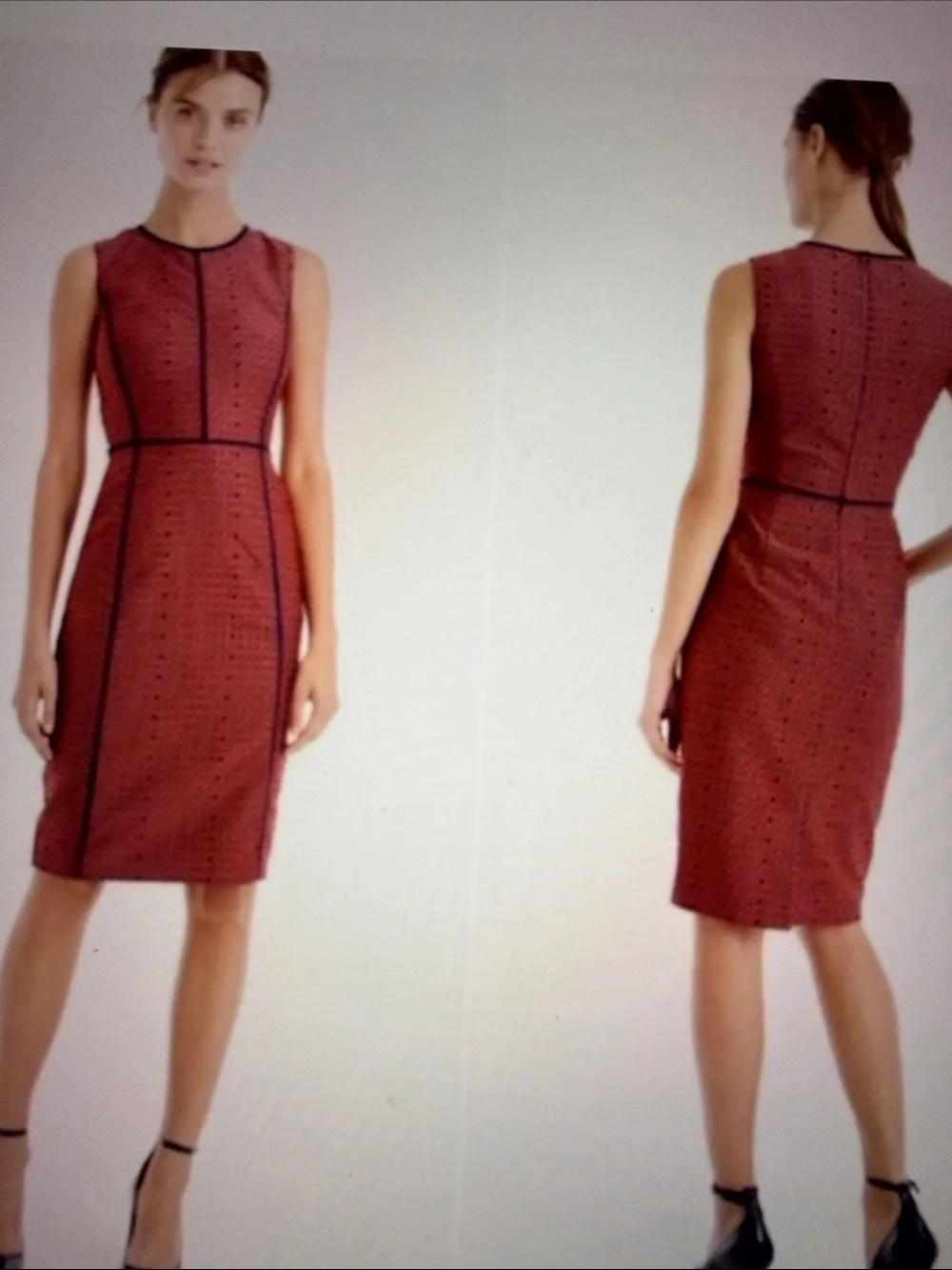 J. Crew Navy & Red Foulard Print Sheath Dress, 00
